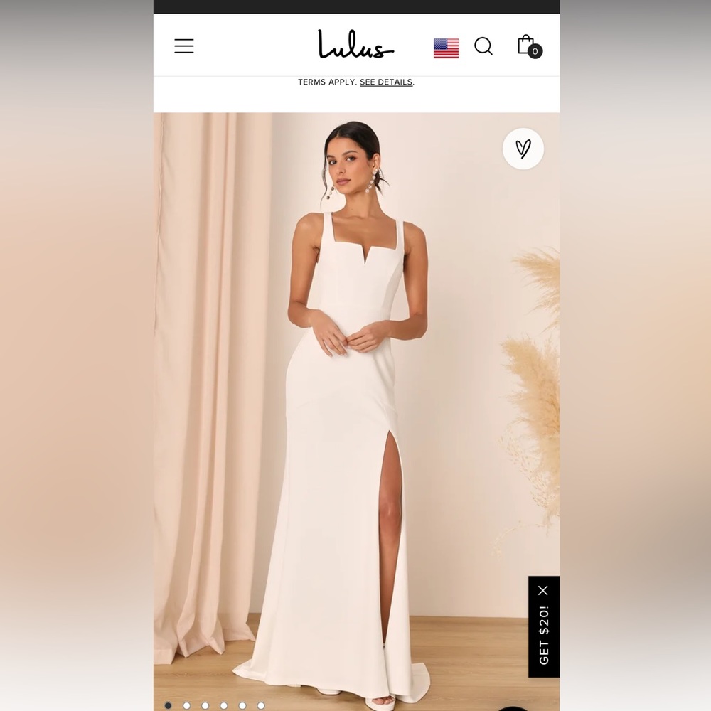 Everlasting Promise White Notched Backless Mermaid Maxi Dress Lulu’s New